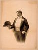 [man Wearing Tuxedo, Holding Bowler Hat] Image