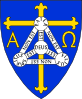 Coat Of Arms Of Anglican Diocese Of Trinidad - Includes Christian Symbols Of Cross, Alpha And Omega, And Shield Of Trinity Clip Art