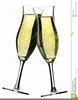 Champagne Toasting Flutes Clipart Image