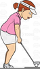 Women Golfing Clipart Image
