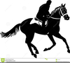 Man Riding A Horse Clipart Image