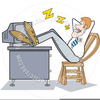 Sleeping At Your Desk Clipart Image