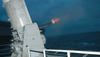 Close In Weapon System (ciws) Is Fired From The Flight Deck During A Firing Exercise Image