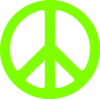 Neon Green Peace Sign Clip Art