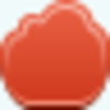 Free Red Cloud Empty Button Image