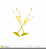 Champagne Glasses Toasting Clipart Image