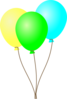 Emmas Colored Balloons Clip Art