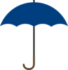 Navy Blue Umbrella Clip Art