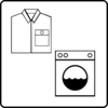 Hotel Icon Has Laundry Service Clip Art