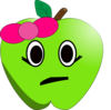 Sad Little Apple Clip Art