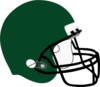 Green Football Helmet White Padding Clip Art