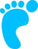 Blue Footprint Clip Art