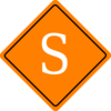 Orange Construction Sign Clip Art