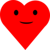 Red Heart Smile Clip Art
