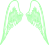 Green Angel Wings Clip Art