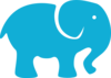  Elephant Blue Clip Art