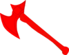 Red Battle Axe Clip Art