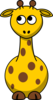 Giraffe Looking Left-up Clip Art