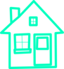 Turquoise House 2 Clip Art