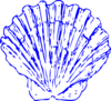 Royal Blue Seashell Clip Art
