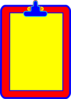Yellow, Red, Blue Clipboard Clip Art