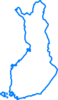 Finland Blue Map Clip Art