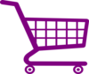 Shopping Cart - Purple Clip Art