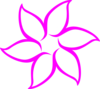 Pink Flower Outline Clip Art