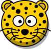 Leopard Head Without Tail Clip Art