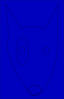 Blue Terrier Line Draw Face Clip Art