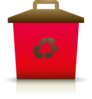Red Recycling Container Clip Art