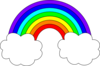 Rainbow With Clouds Clip Art