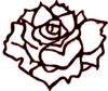 Dark Rose Clip Art