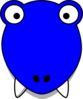 Blue T Rex Head Clip Art