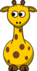 Giraffe Looking Left Clip Art