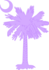 Purple Palm And Moon2 Clip Art