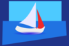 Abstract Sailing Boat Clip Art