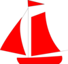 Red Sail Boat Clip Art
