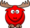 Red Moose Cartoon Clip Art