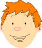 Smiley Faced Ginger Boy Clip Art