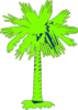 South Carolina Flag Palmetto With No Moon - Green Clip Art