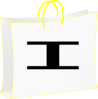 White Bag For Shopping. Bolsa Blanca De Compras. Clip Art