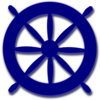 Blue Ships Wheel Clip Art