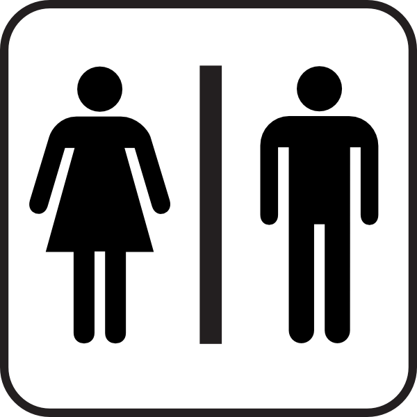 Sign Bathroom / Wc / Man & Woman Clip Art at Clker.com - vector clip art  online, royalty free & public domain