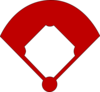 Red Baseball Field Clip Art