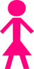 Pink Female Stick Figure Clip Art