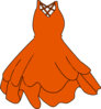 Burnt Orange Dress Clip Art