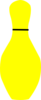 Yellow Bowling Pin Clip Art