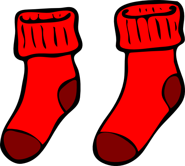 Socken Rot Clip Art at Clker.com - vector clip art online, royalty free &  public domain