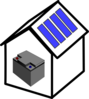 House Solar Battery Clip Art